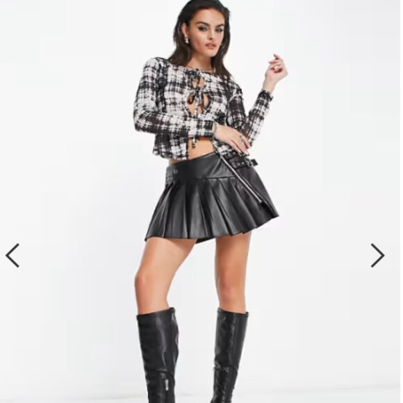 Reclaimed Vintage Graphic Tie Front Mesh Top Cardigan XS - Picture 2 of 3